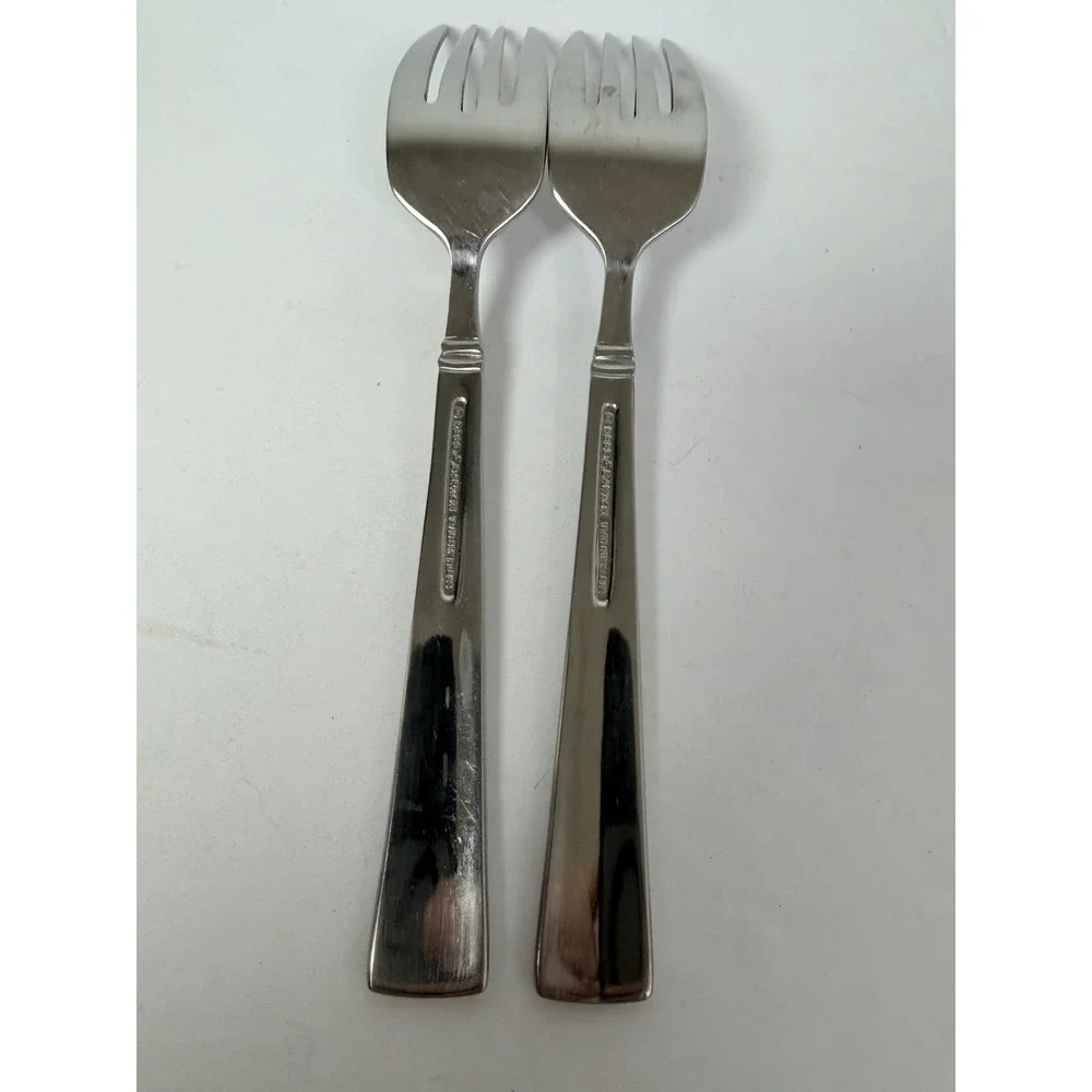 Reed & Barton Perspective Stainless Flatware Salad Fork Set Of 2 Replacements #3